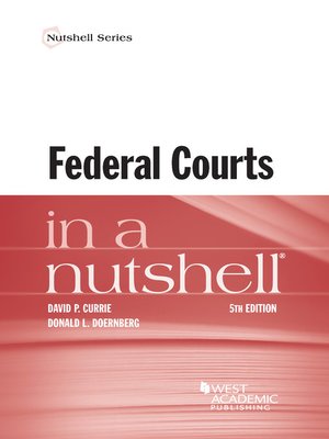 Federal Courts in a Nutshell - ebook